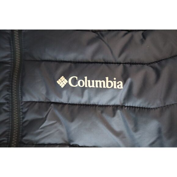 Columbia WO1111-467 Mens Sz M Navy Blue Powder Lite Omni-Heat Puffer Jacket - Picture 8 of 15